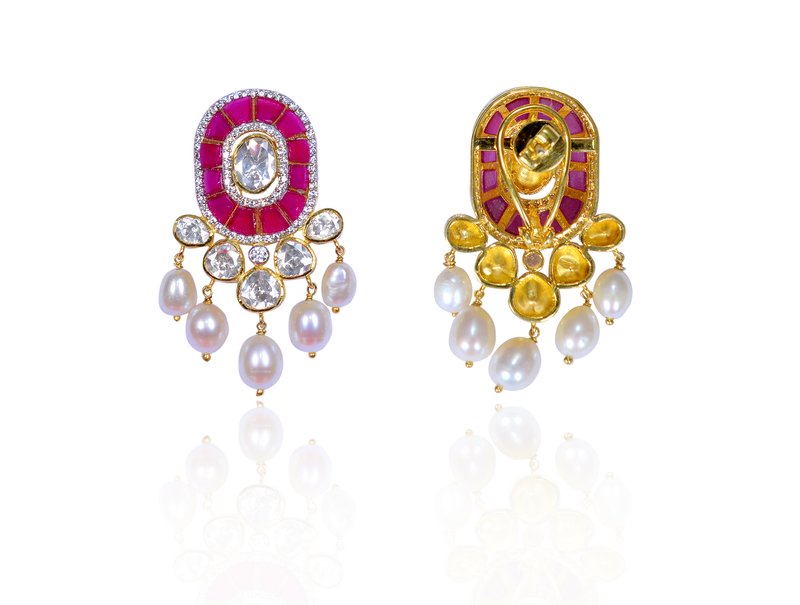DENGGUANG 18K Gold Black Pearl Dangle Earrings 8-9mm Genuine India | Ubuy
